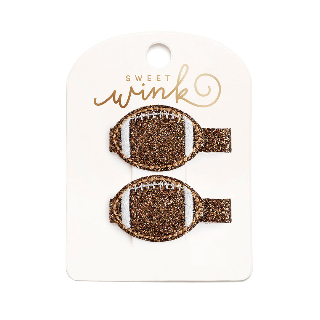 Football Glitter Clip Set