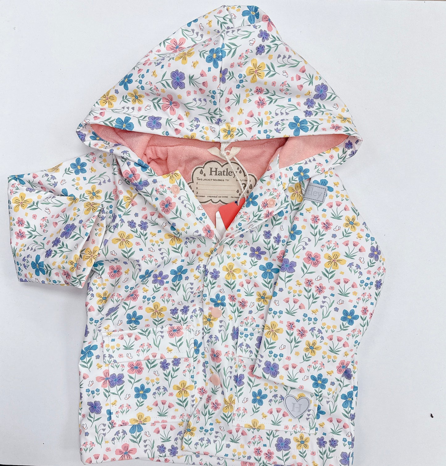 Little Garden Chicks Snap Rain Coat