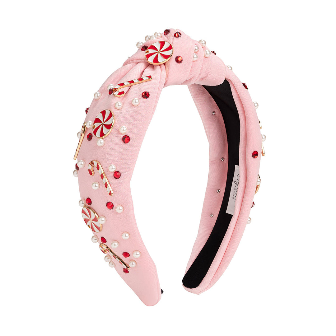 Candy Cane Christmas Gemstone Headband