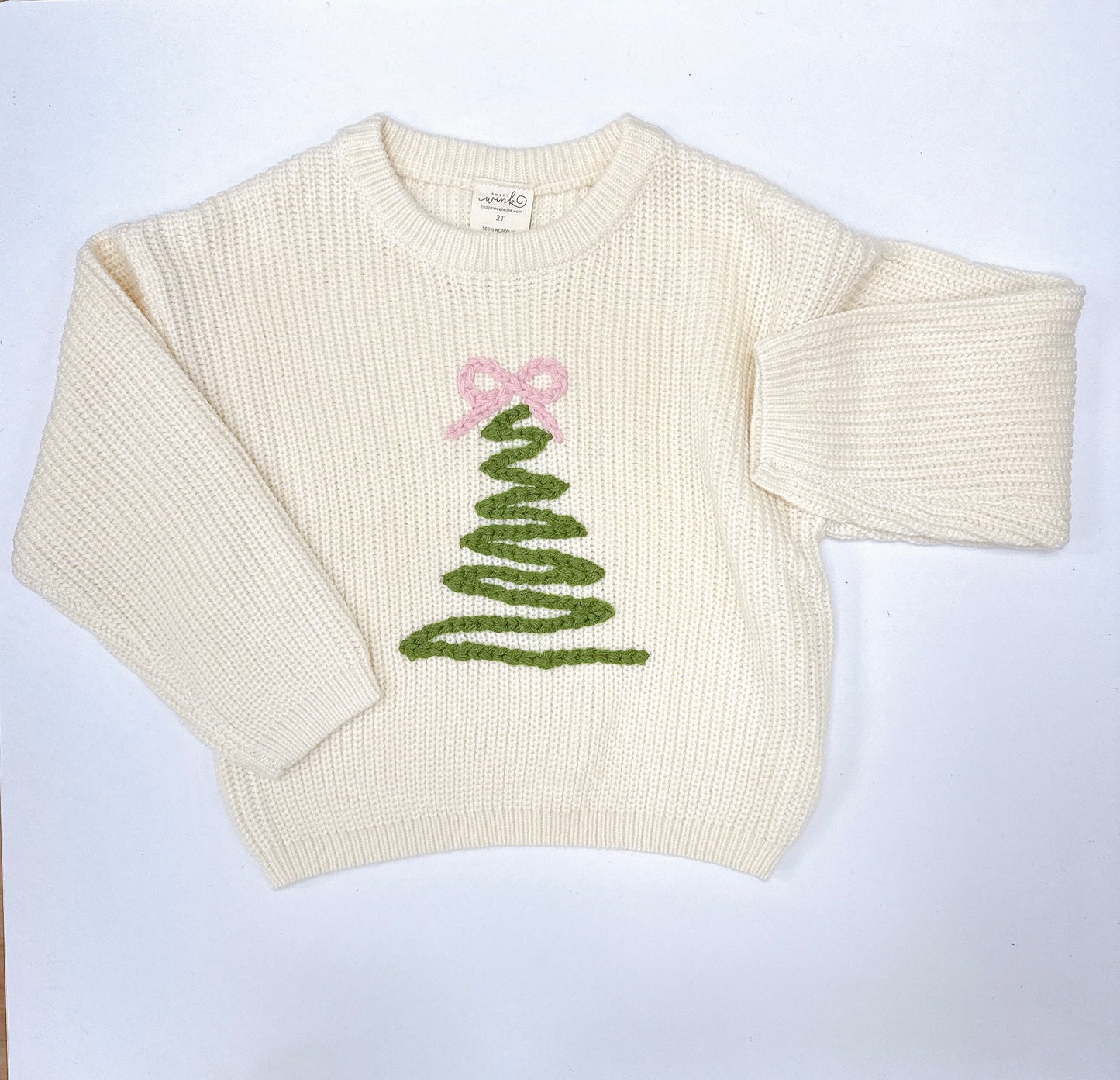 Coquette Christmas Tree Knit Sweater