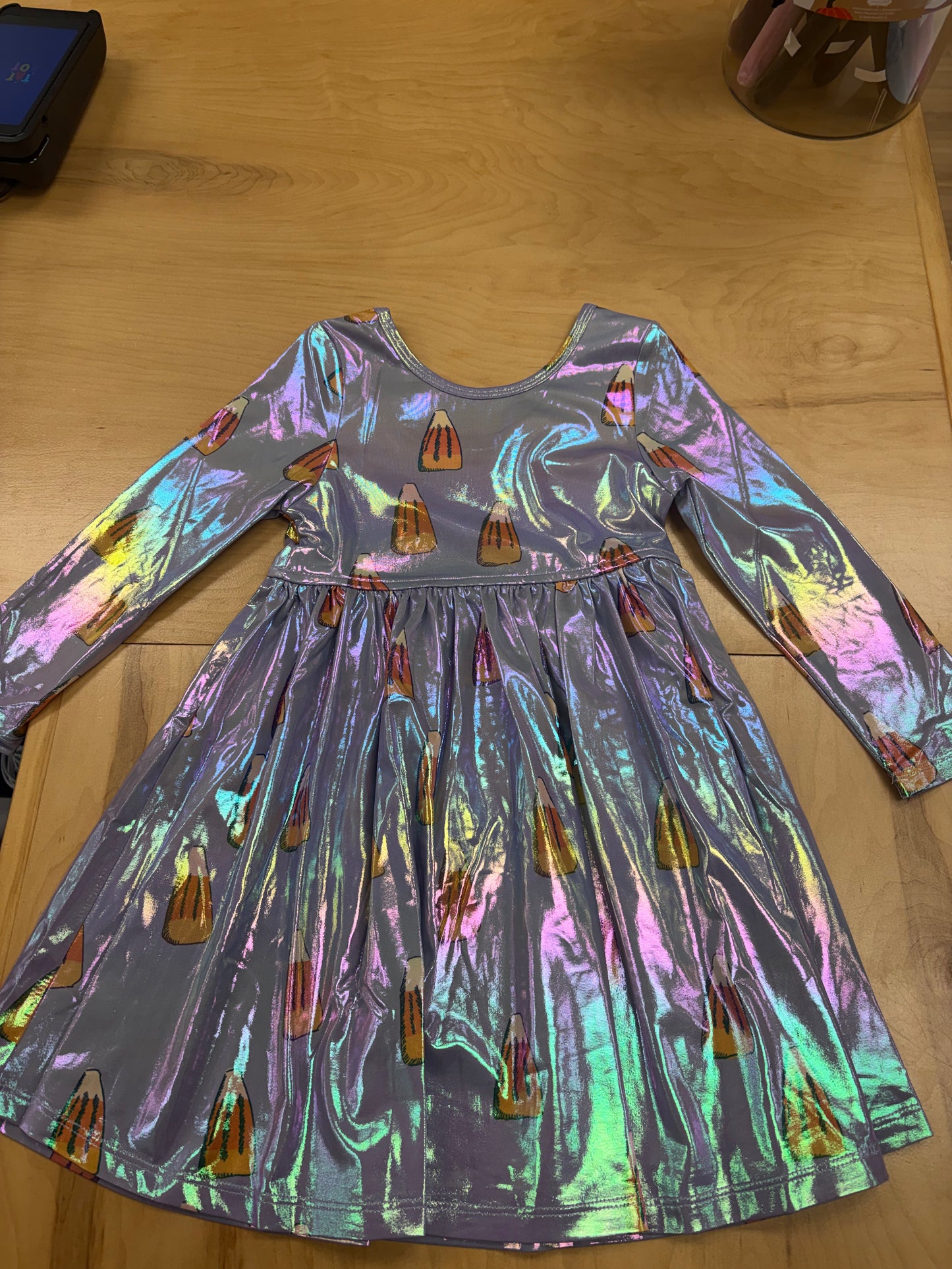 Girls Lavender Candy Corn Dress