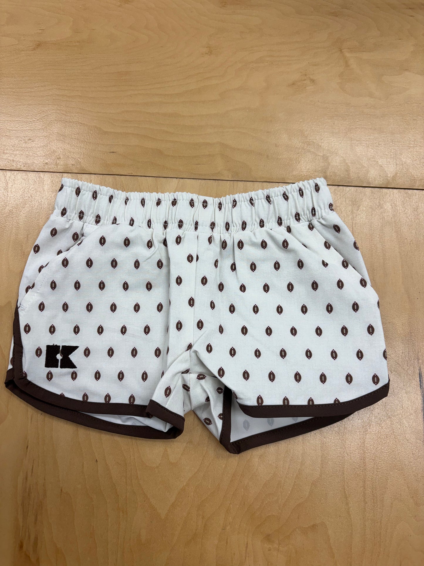 Football Retro Super Short With Brown Piping