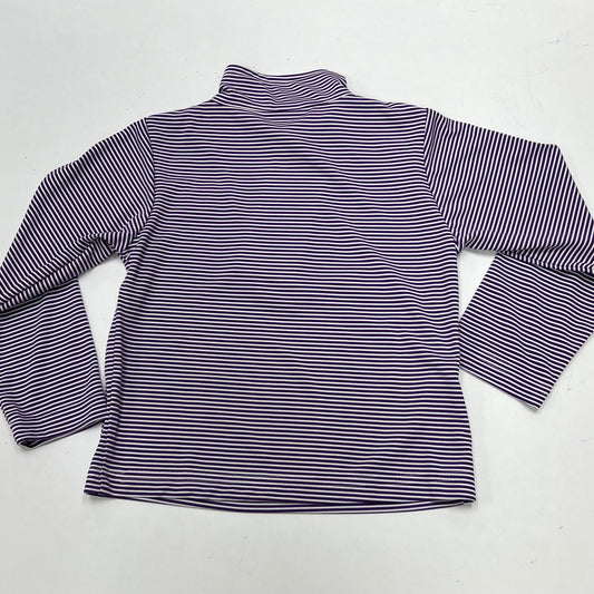 TCU Embroidered Purple Stripes 1/4 Zip Pullover