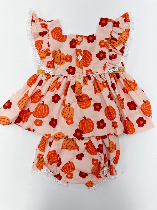 Autumn Pumpkin Diaper Cover Set