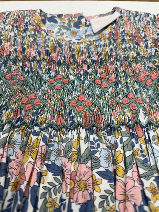 Autumn Blooms Smocked Dress