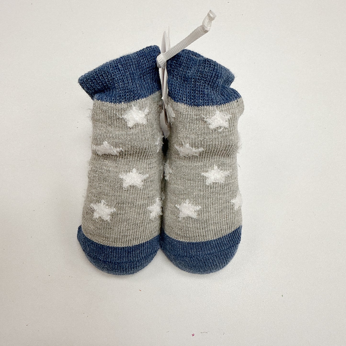 White Chenille Star Sock