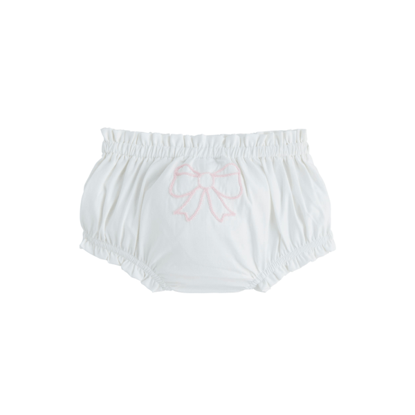 Ivory Chain Bow Diaper Cover