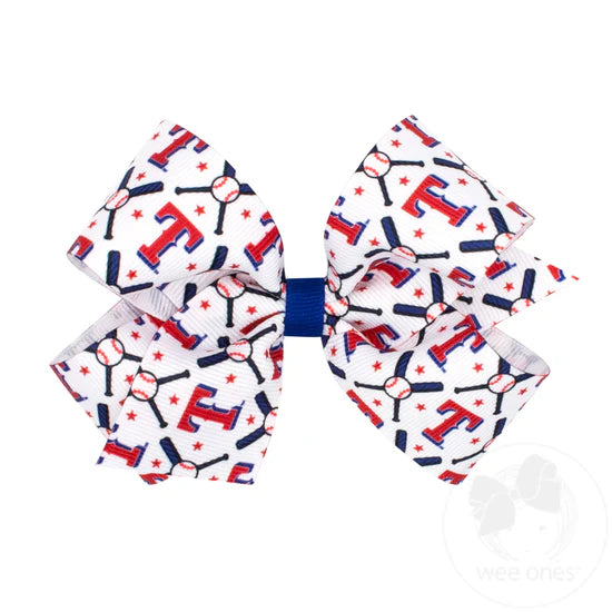 Medium Texas Rangers Print Bow