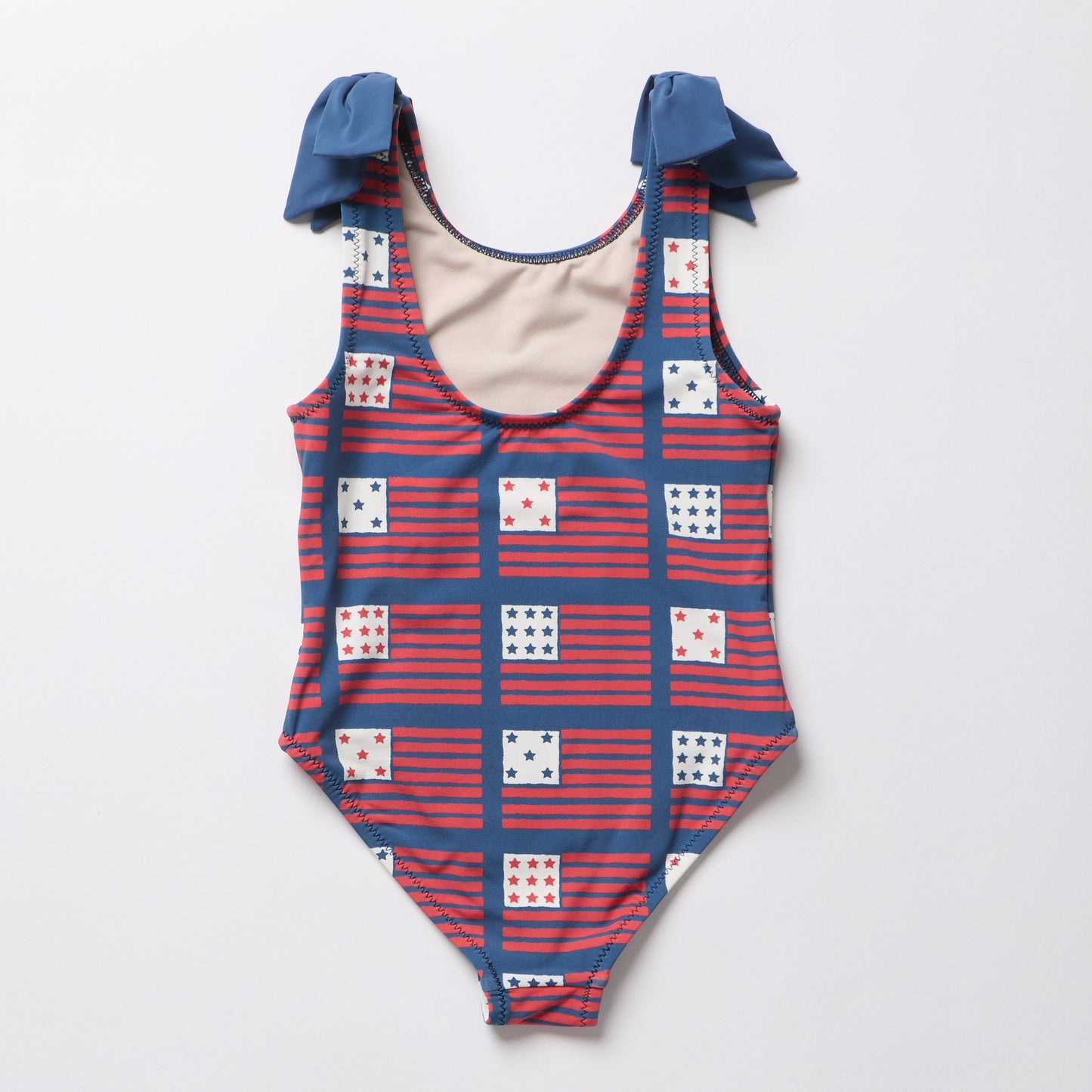 Girls Shelly Suit - Navy Flags