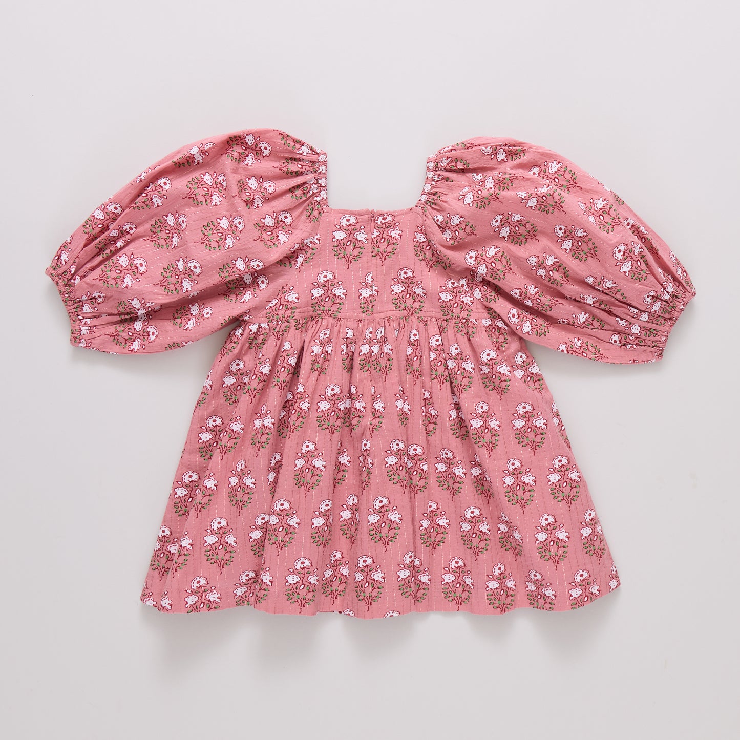 Girls Mary Barrett Dress - Pink Strawflower