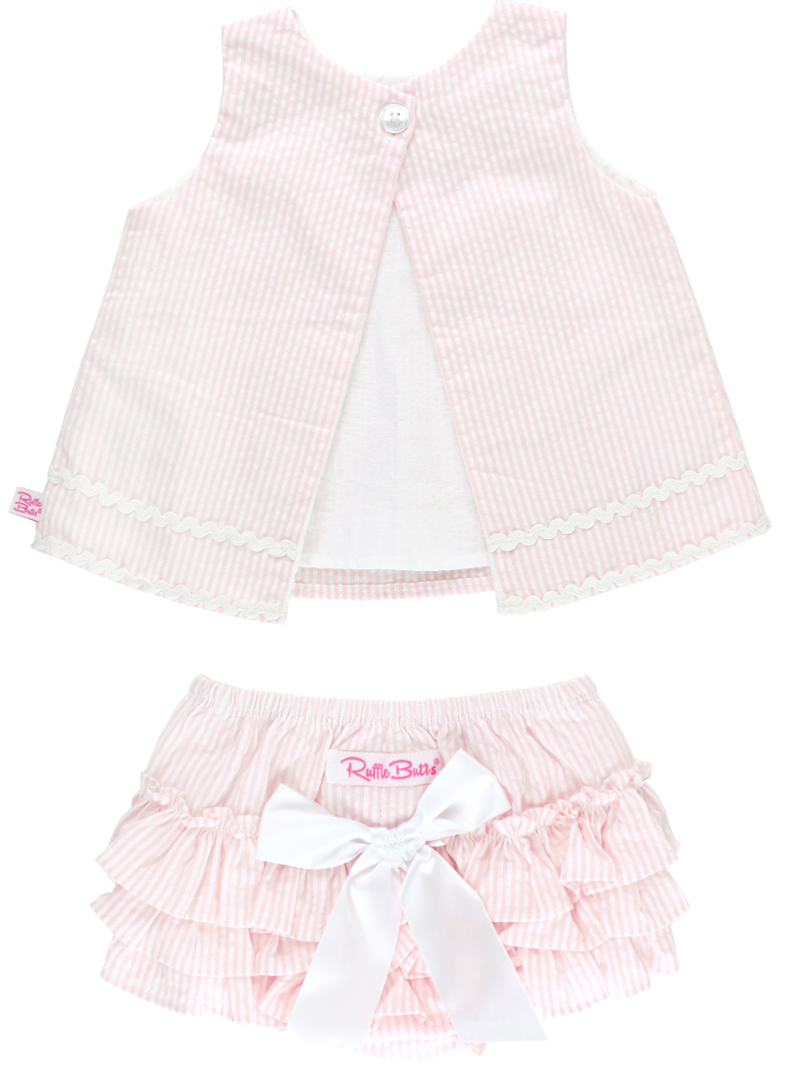 Swing Top & Bloomer Set - Pink Seersucker