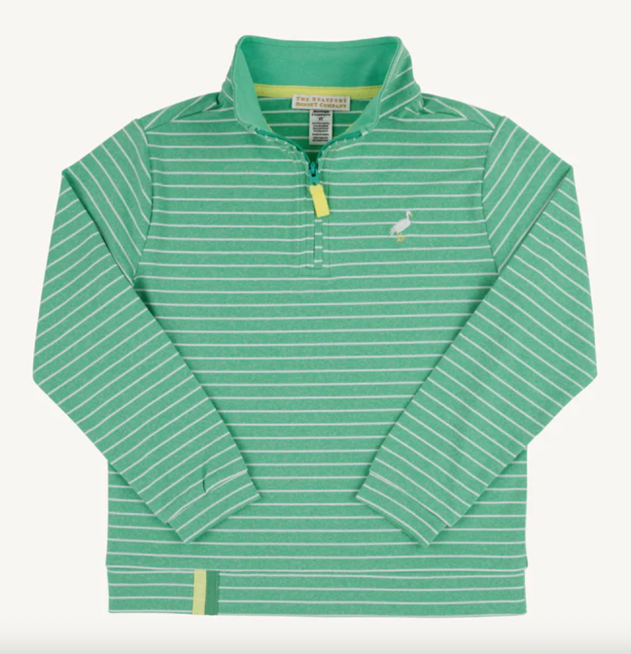 Hayward Half Zip Gibson Island Green stripe