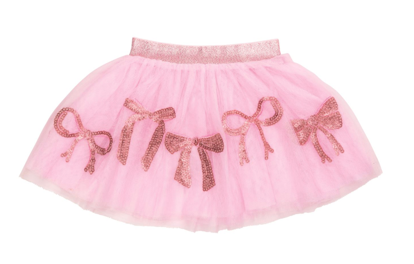 Bow sequin tutu- pink