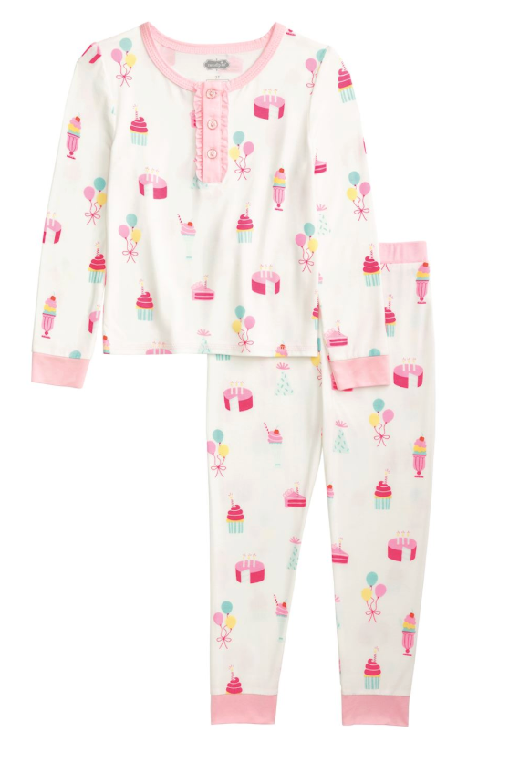 Pink birthday glow pj set