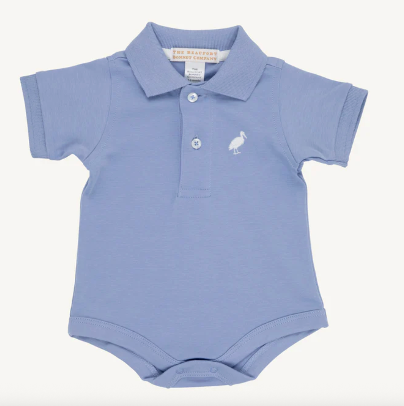 Prim & Proper Polo Onesie - Park City Periwinkle