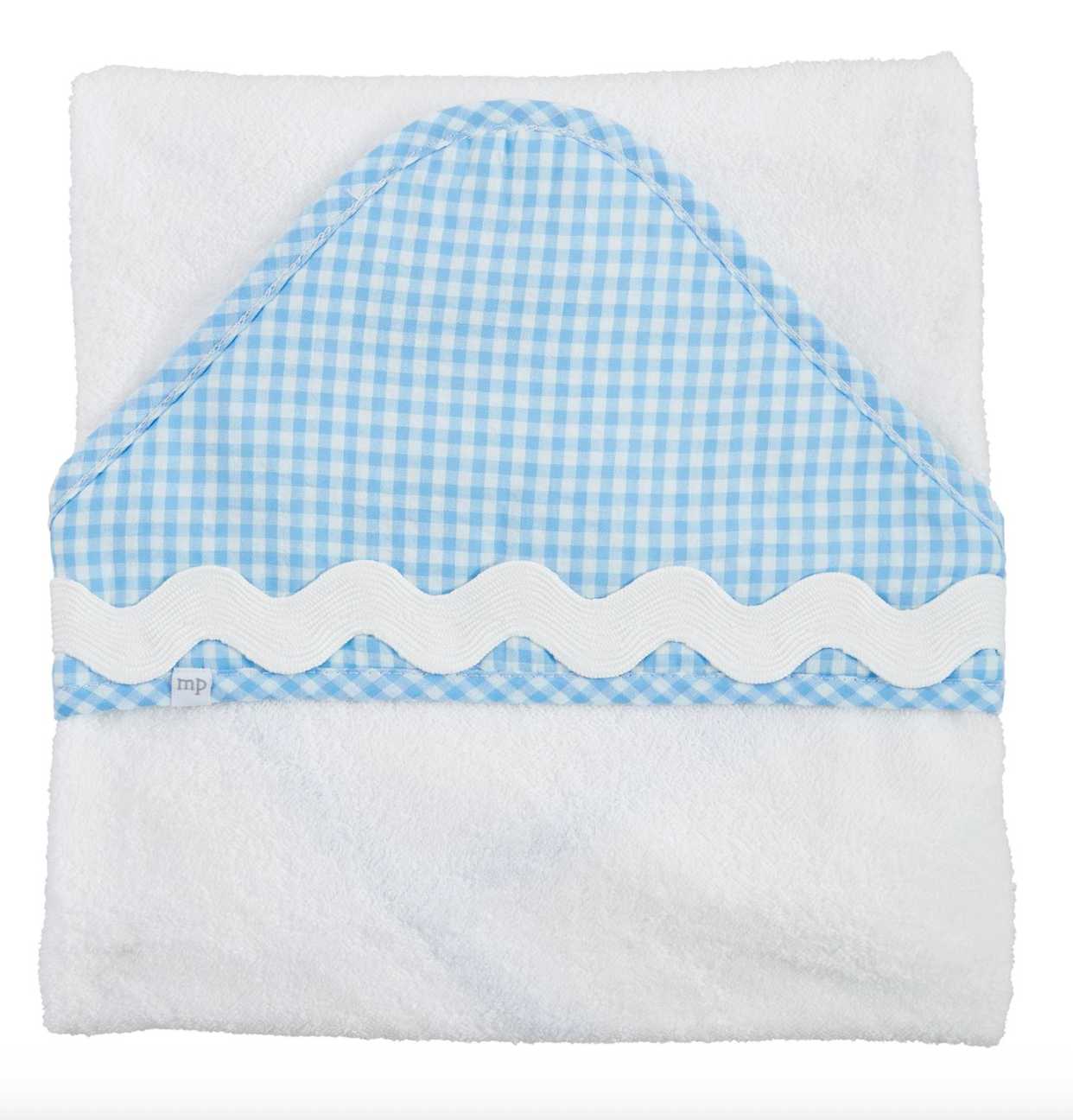 Blue & White Gingham Hooded Towel