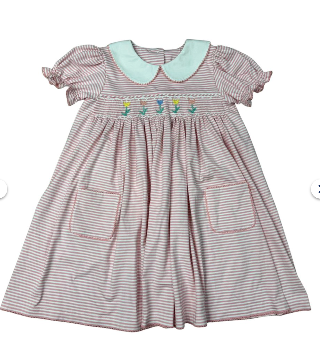 Tilly's Tulips smocked dress