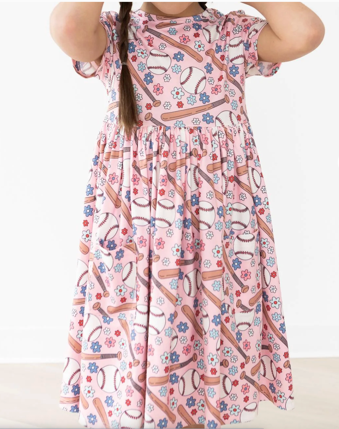 Batter Up S/S Pocket Twirl Dress