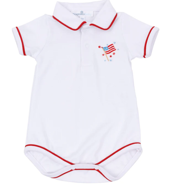 Sparkly Fourth Polo Bodysuit