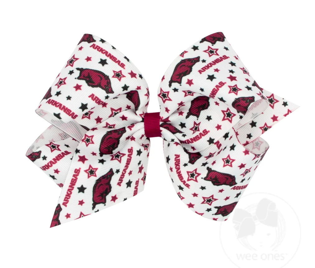 University of Arkansas Med College Star Print Bow