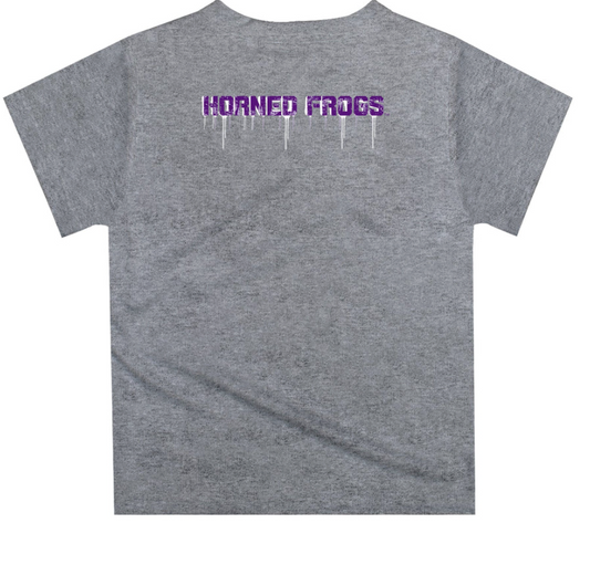 SS TShirt TCU Dripping Football Helmet
