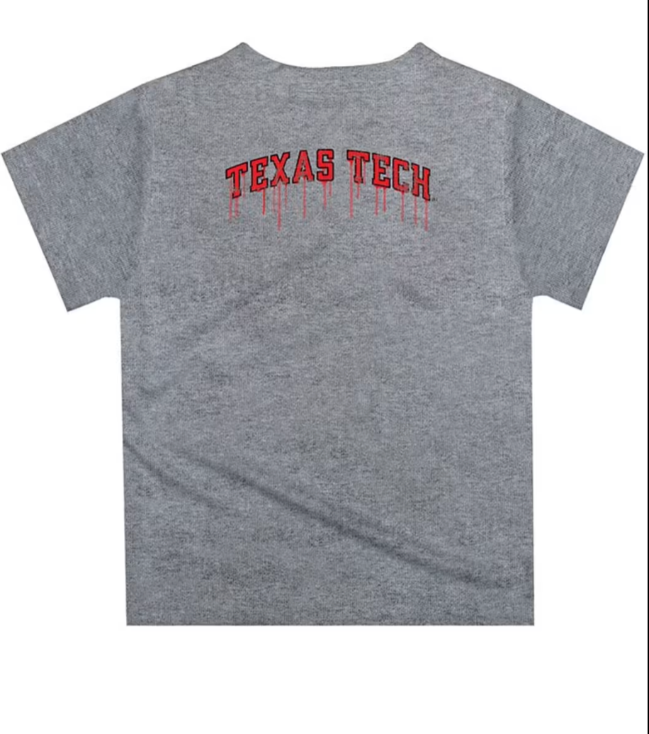 SS TShirt TexasTech Dripping Football Helmet