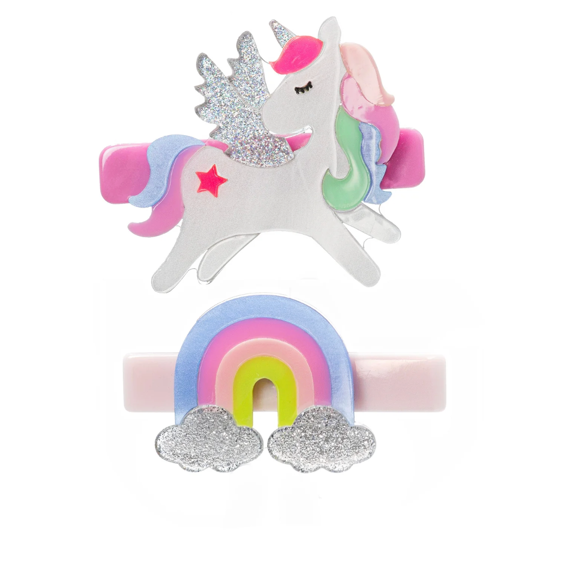 Unicorn Pastel Rainbow Hair Clips