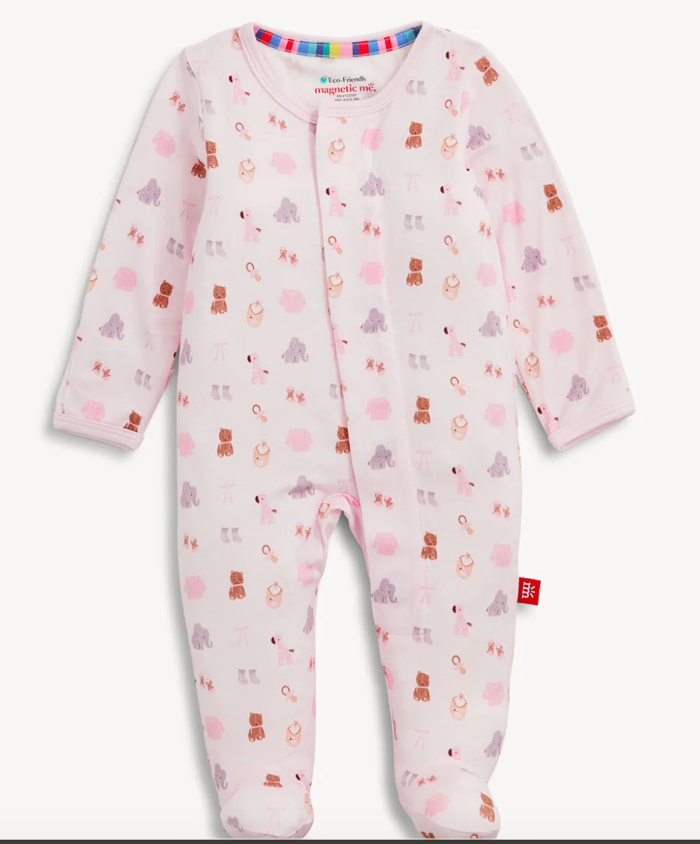 Nursery Nostalgia Magnetic Modal Footie - Pink