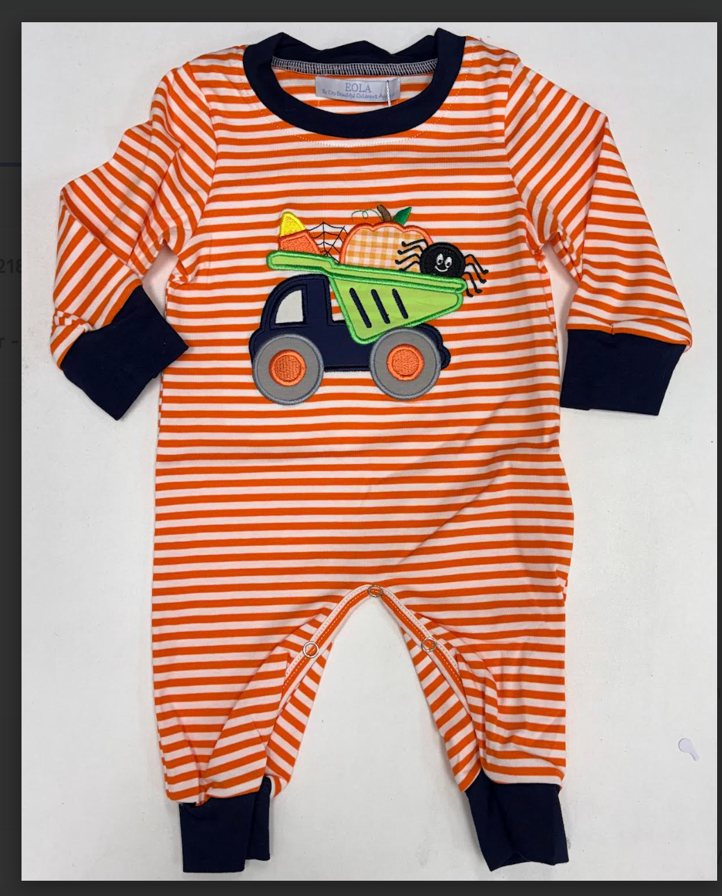 Dump Truck Boy Long Bubble - Halloween