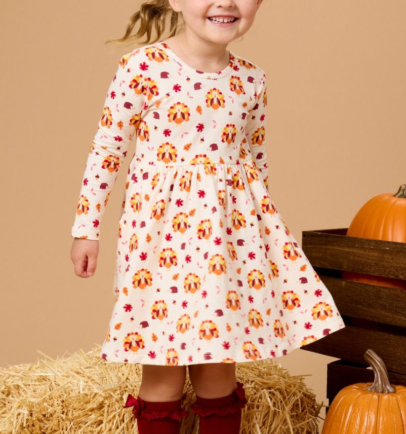 Gobble Gobble LS Twirl Dress