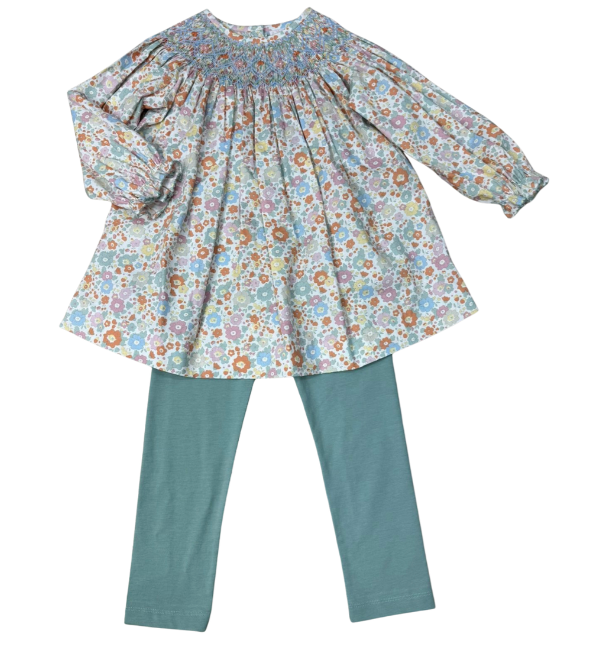 Mabry Floral Smocked Bishop Set
