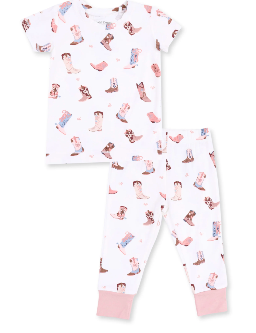 Buckarette Boots Short Sleeve Loungewear Set