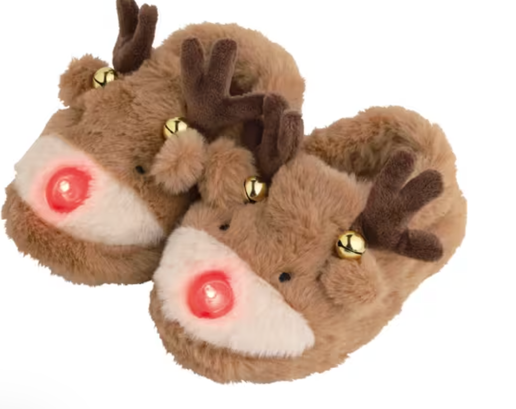 Christmas Jingle Light-Up Slippers