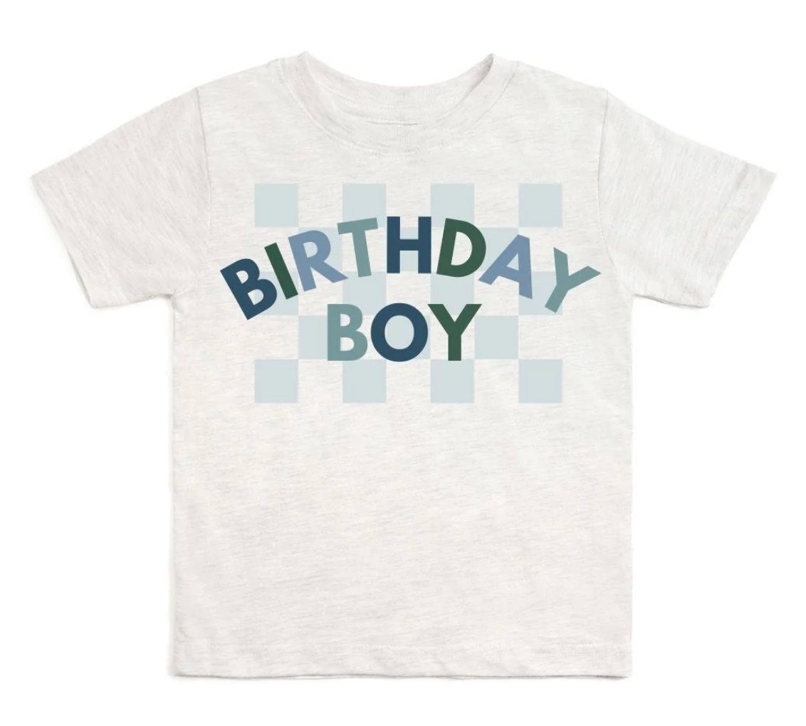 Birthday Boys Checkered Short Sleeve Tee