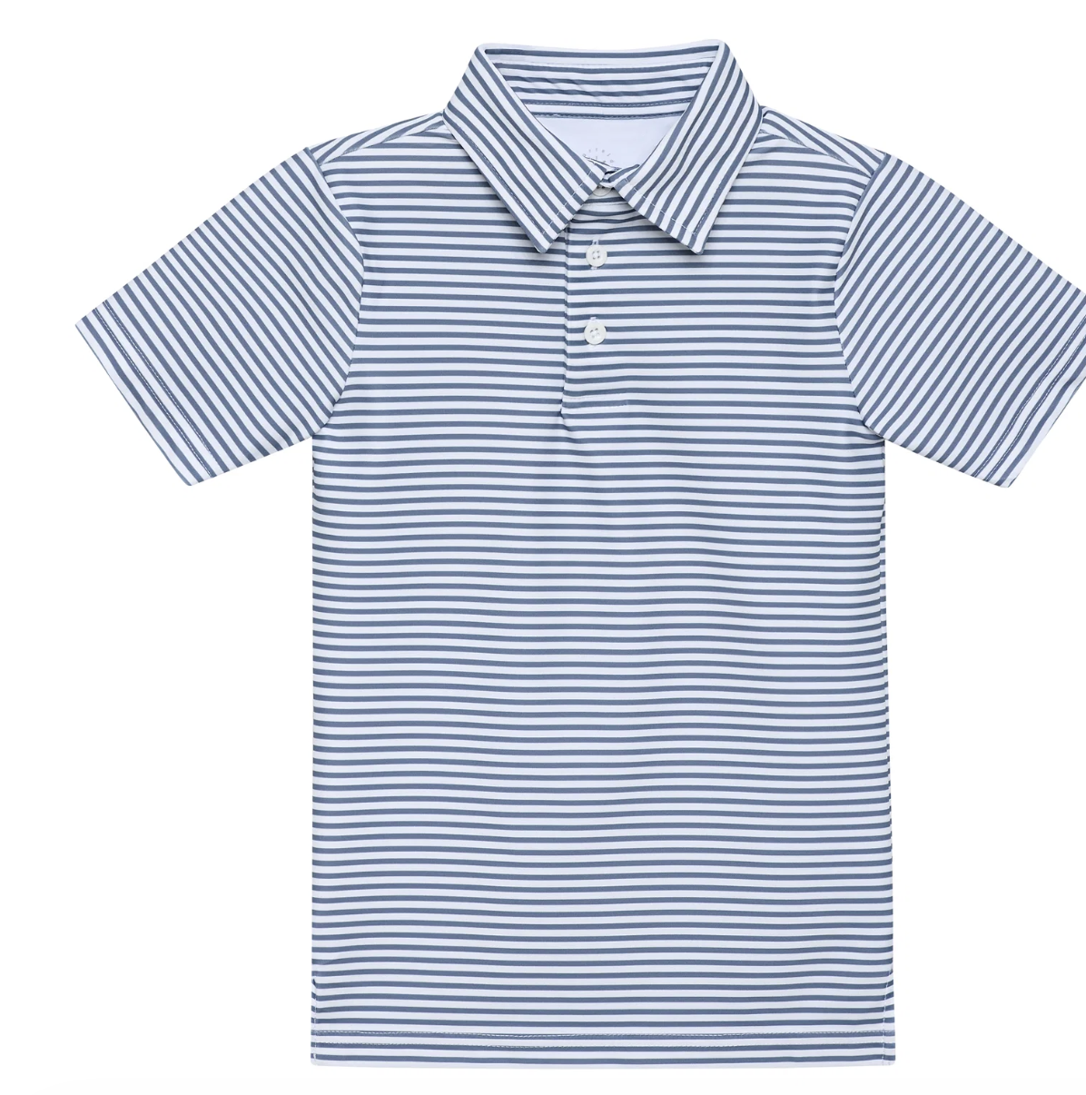 Slate/White Thin Stripe Polo Shirt