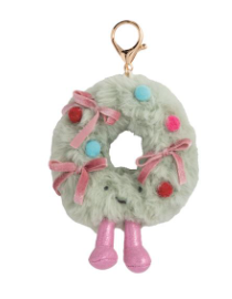Wreath Holiday Plush Bag Charm