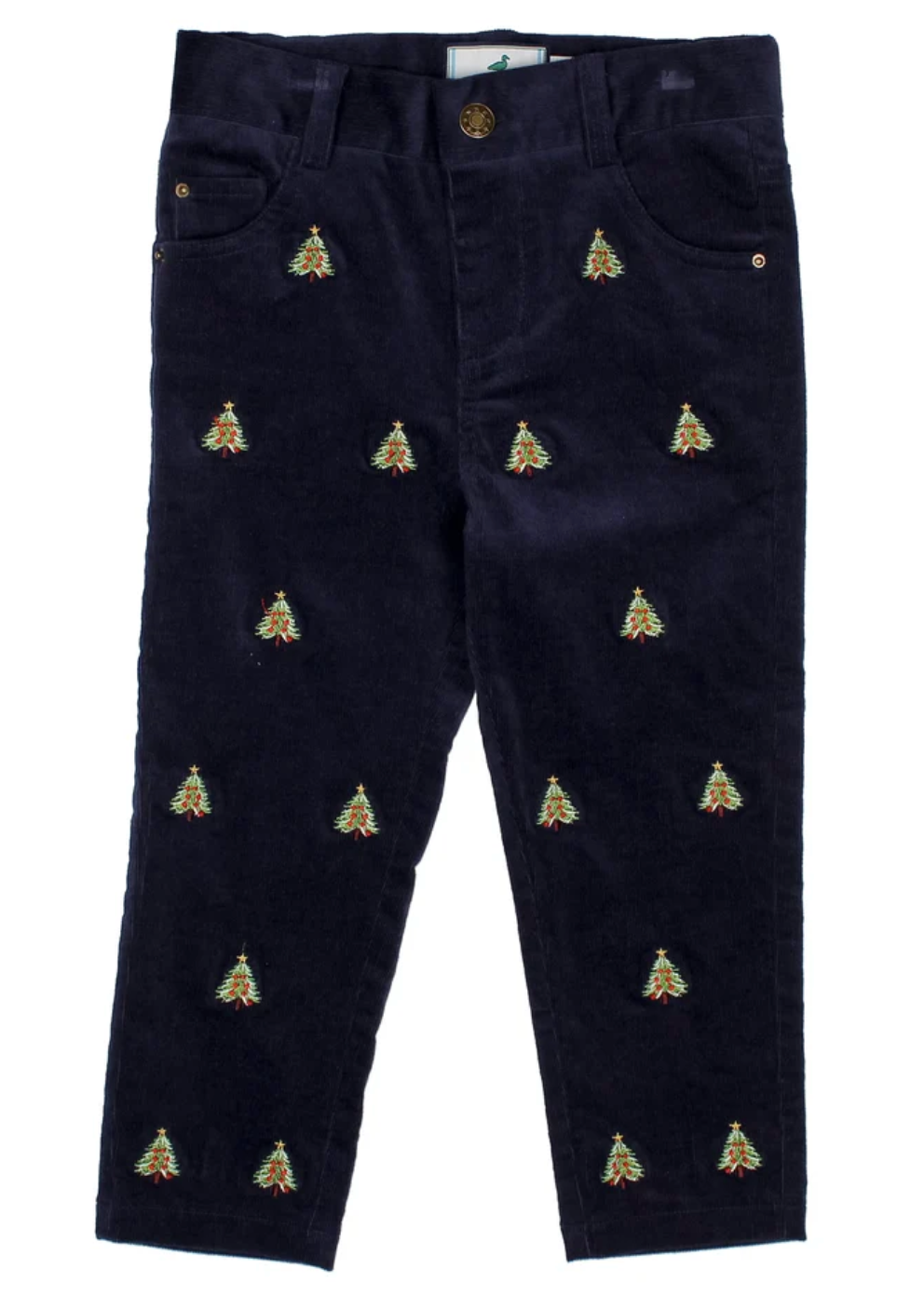 Boys Tinsel Pant Christmas Tree Navy