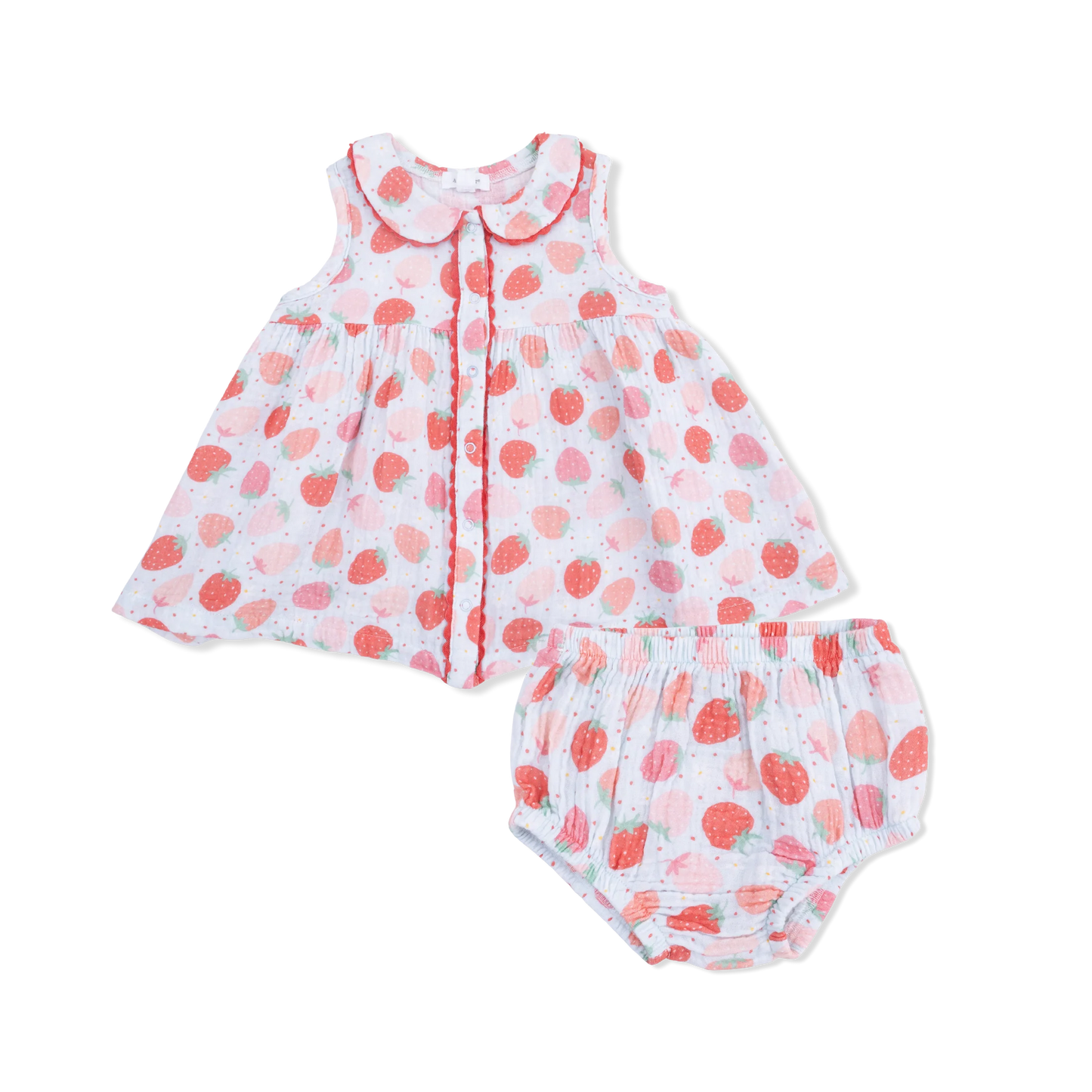 Strawberry Bliss Jill Sleeveless Dress w/ Bloomer