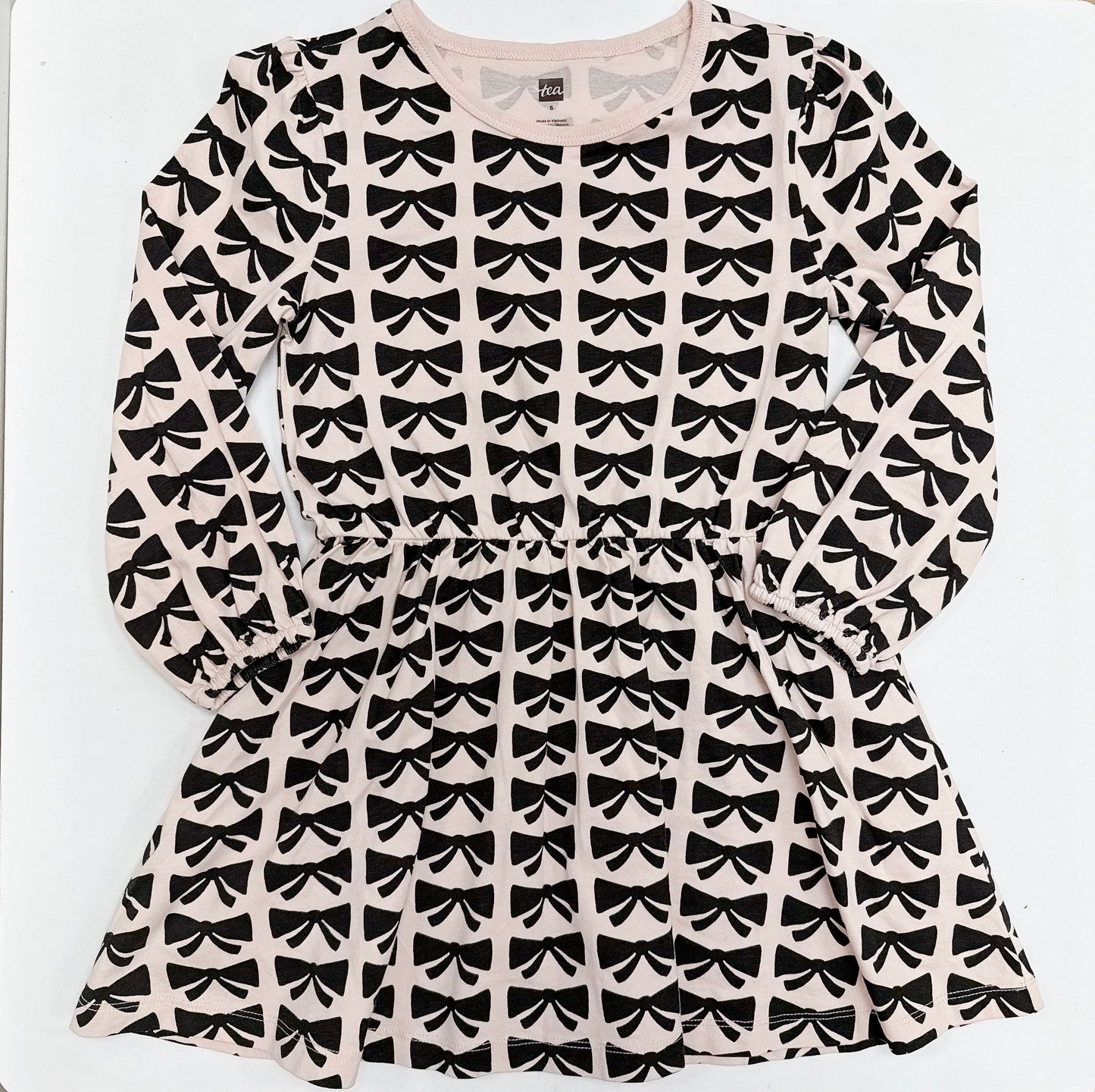 Blouson Sleeve Pocket Dress Bows