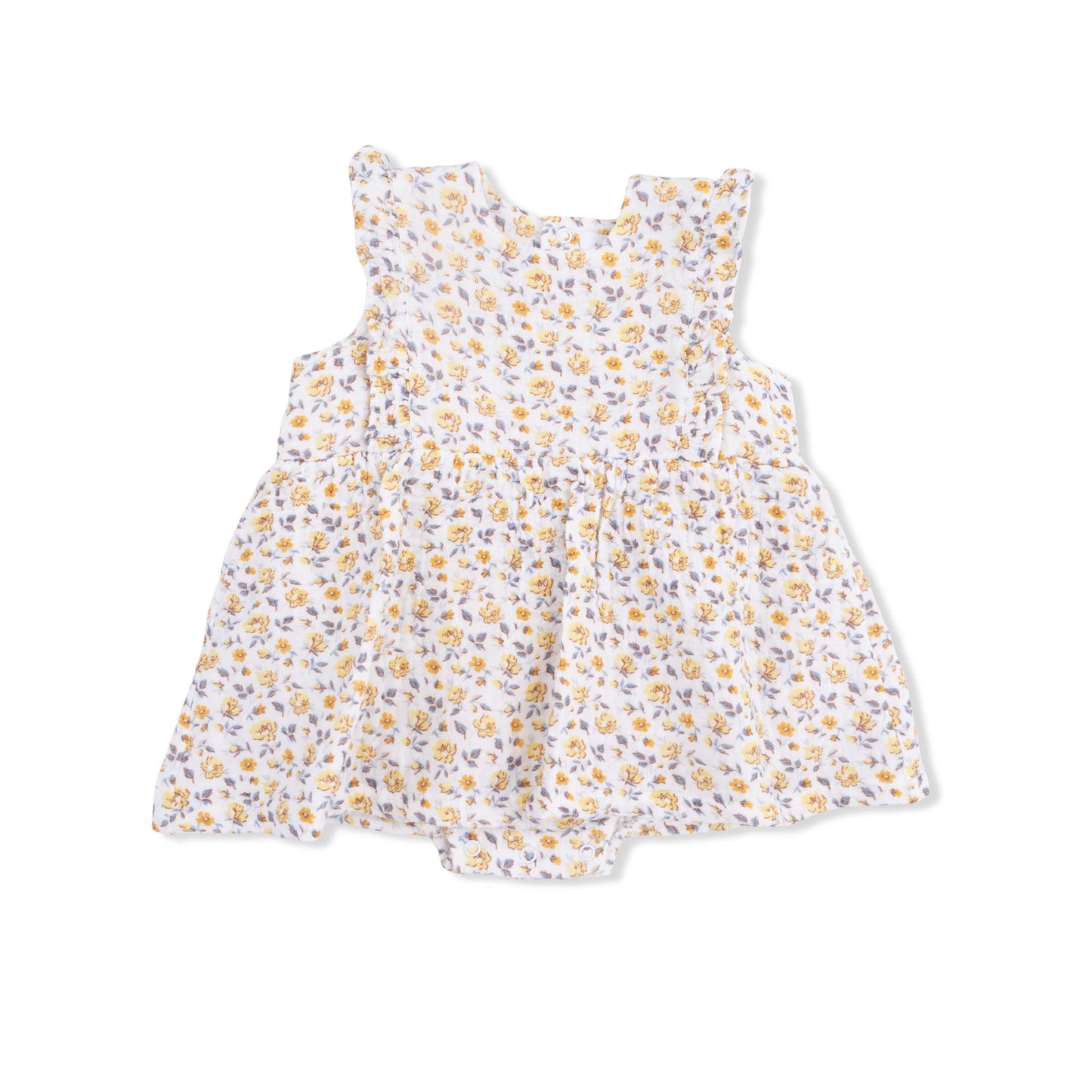 Yellow Country Roses Ruffle Bubble Dress