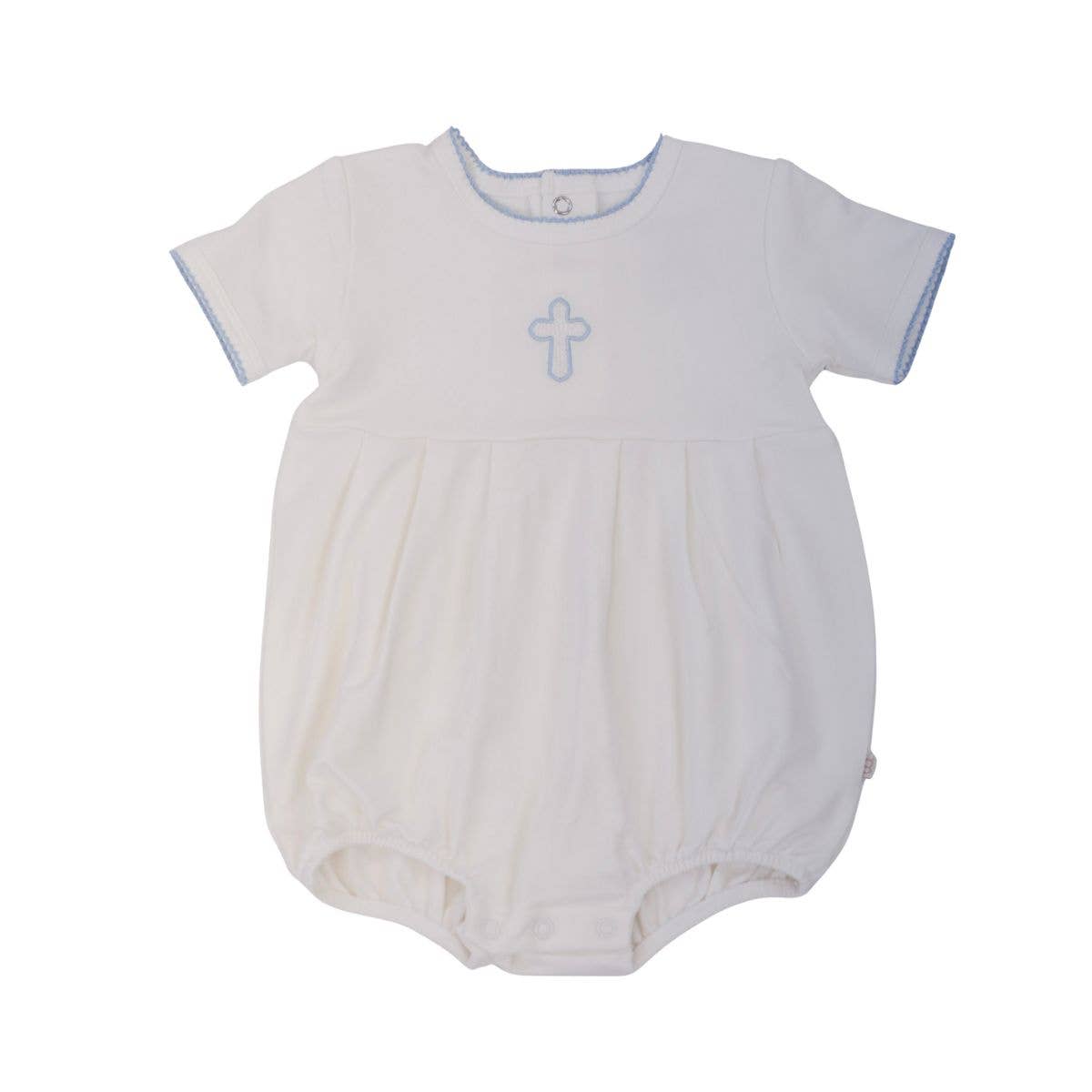 Pip Embroidered Bubble -Blue Cross