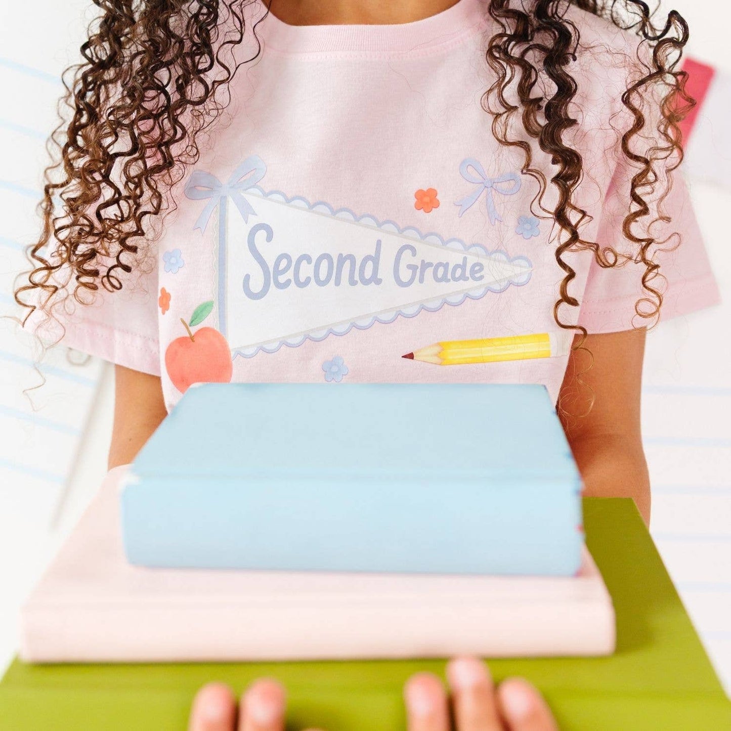 Second Grade Bow Pennant Short Sleeve T-Shirt Back To School