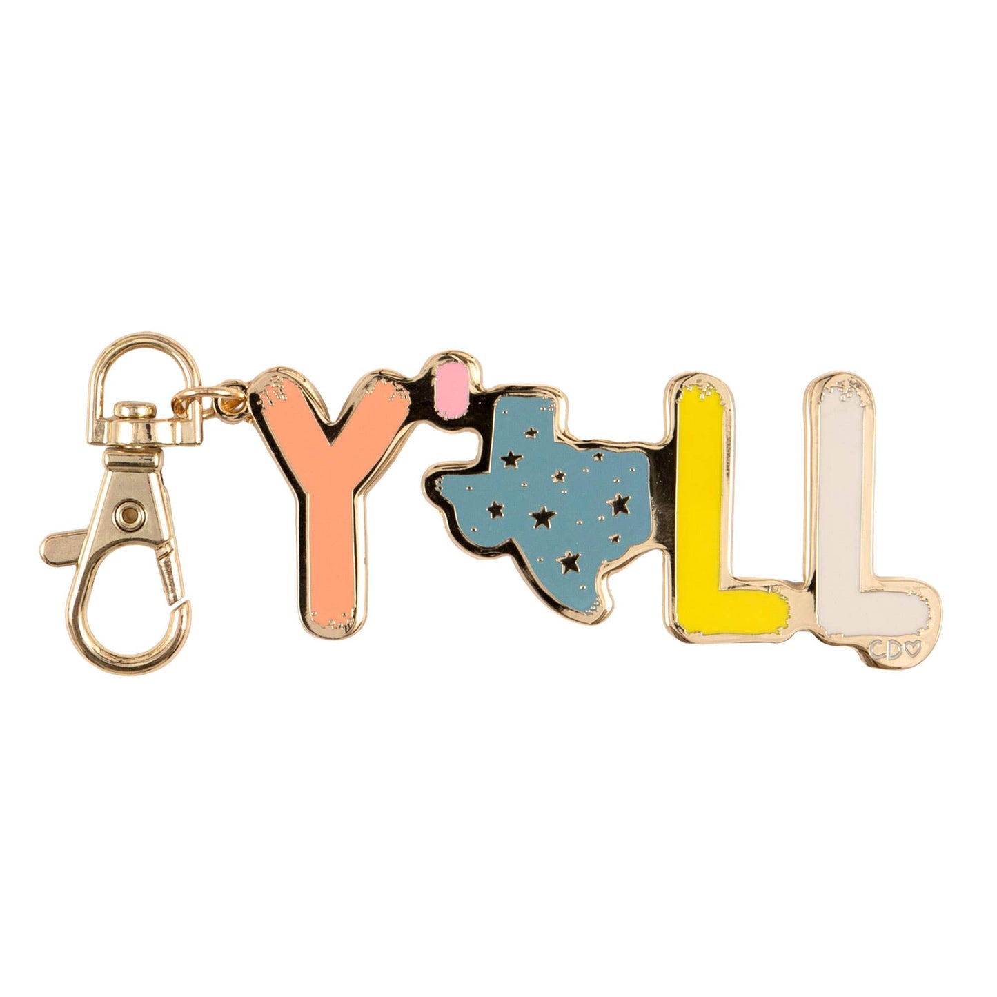 Love For Texas Enamel Keychain