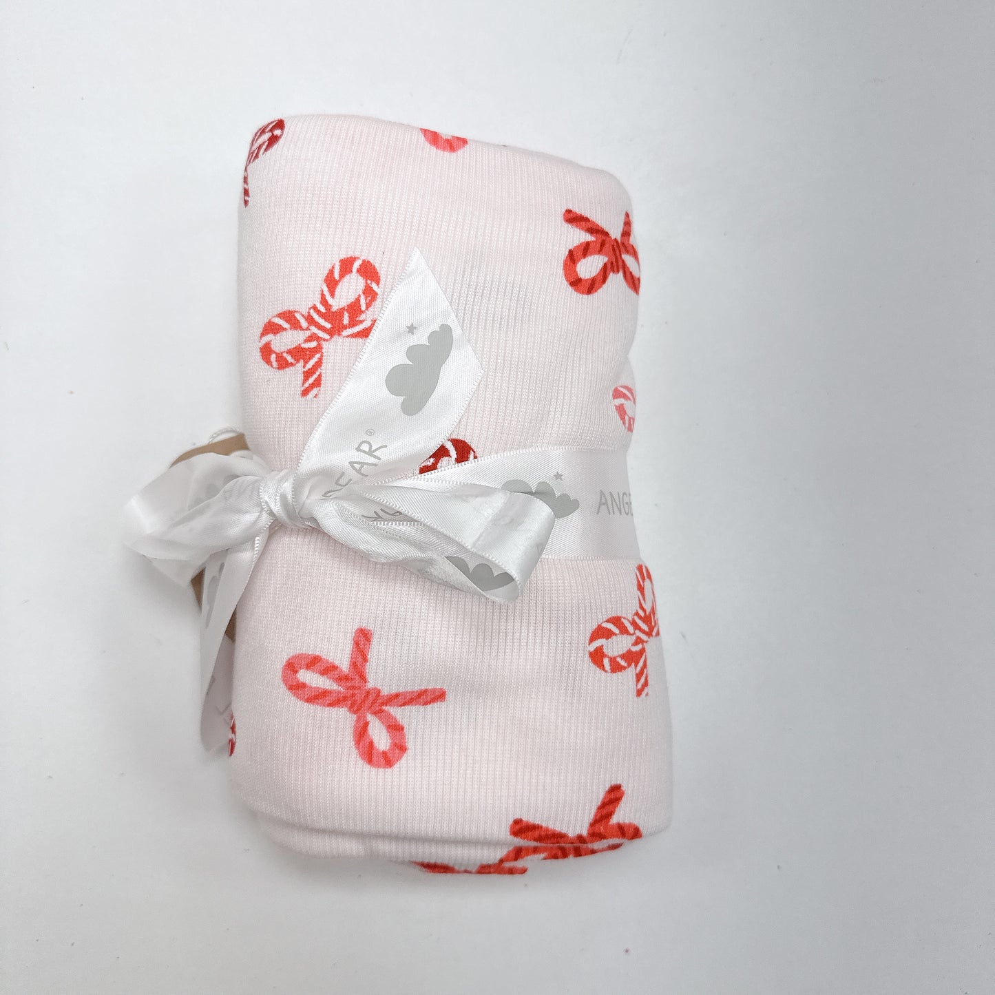 Candy Cane Bows Swaddle Blanket