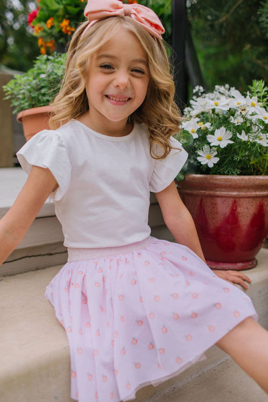 Flutter Tee in White | FEBRUARY 2026 | girls tshirt