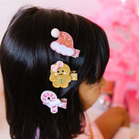 Gingerbread Christmas Clip Set - Stocking Stuffer For Kids