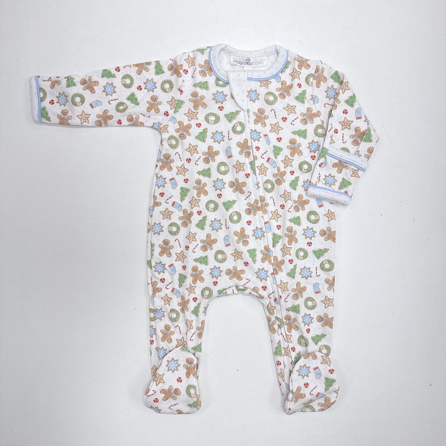 Frosted Wonderland- Printed Zipper Footie