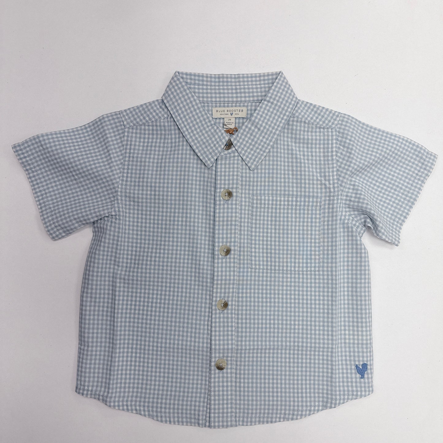 boys jack shirt- light blue gingham