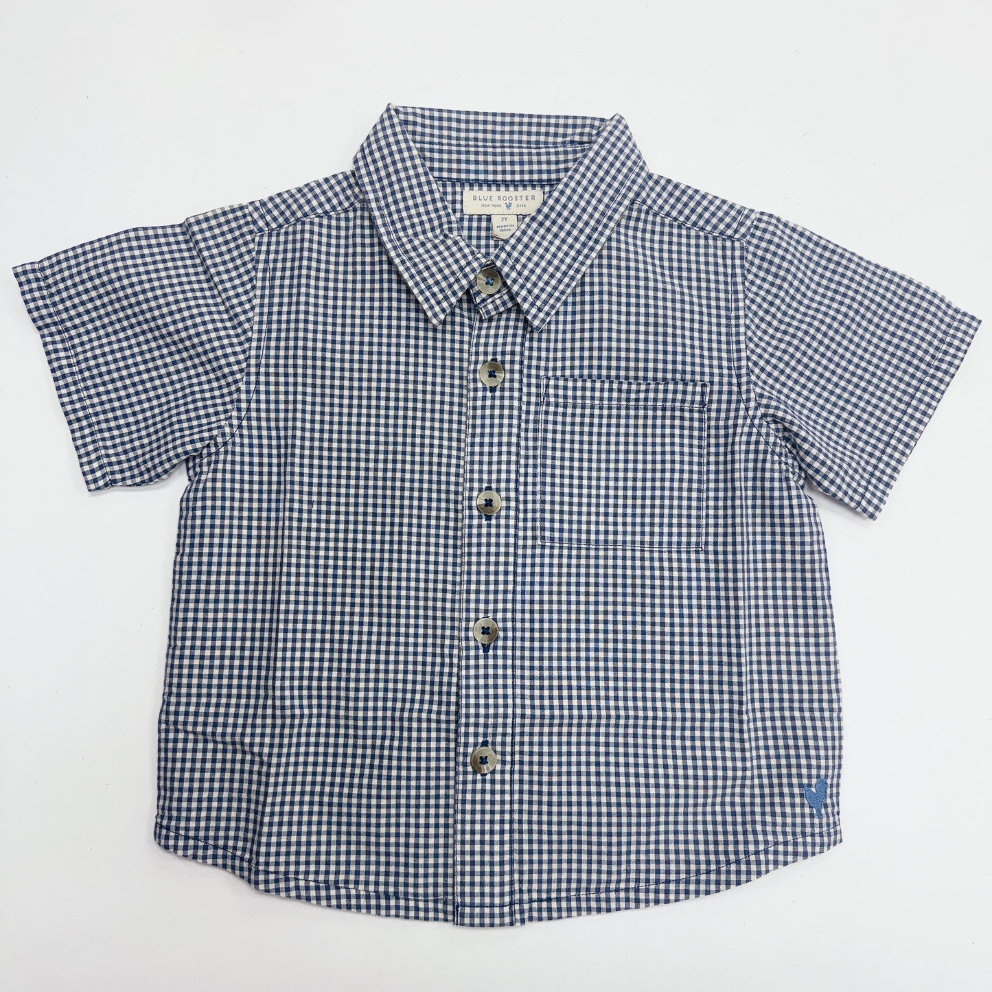 Boys Jack Shirt- navy gingham
