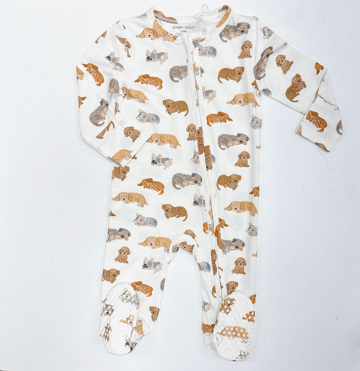 Napping Puppies Zipper Footie